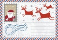 Letter to Santa post card illustration