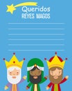 Letter to the three kings of orient Royalty Free Stock Photo