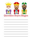 Letter to the three kings of orient Royalty Free Stock Photo