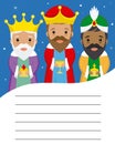Letter to the three kings of orient Royalty Free Stock Photo