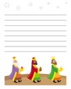 Letter to the three kings of orient Royalty Free Stock Photo