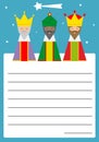 Letter to the three wise men Royalty Free Stock Photo