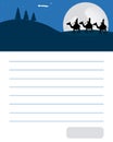 Letter to The three wise men Royalty Free Stock Photo