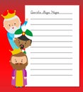 Letter to the three wise men. Royalty Free Stock Photo