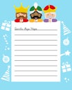 Letter to the three wise men. Space for text Royalty Free Stock Photo