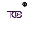 Letter TOB Monogram Logo Design with Lines Royalty Free Stock Photo