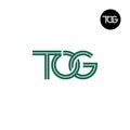 Letter TOG Monogram Logo Design with Lines Royalty Free Stock Photo