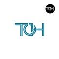 Letter TOH Monogram Logo Design with Lines Royalty Free Stock Photo