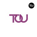 Letter TOU Monogram Logo Design with Lines