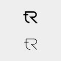 Letter TR RT R T Logo Design Simple Vector