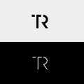 Letter TR RT T R Logo Design Simple Vector