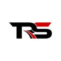Letter TRS simple monogram logo icon design. Royalty Free Stock Photo
