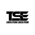 Letter TSE simple monogram logo icon design.