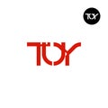 Letter TUY Monogram Logo Design Royalty Free Stock Photo