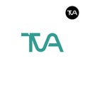 Letter TVA Monogram Logo Design Royalty Free Stock Photo