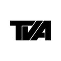 Letter TVA simple monogram logo icon design. Royalty Free Stock Photo