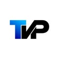 Letter TVP simple monogram logo icon design. Royalty Free Stock Photo