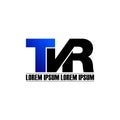 Letter TVR simple monogram logo icon design. Royalty Free Stock Photo