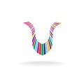 Letter U colorful logo