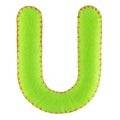 Letter U from felt