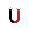 Letter U magnet logo design