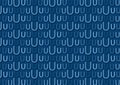 Letter U pattern in different colored blue shades Royalty Free Stock Photo