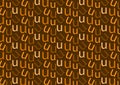 Letter u pattern in different colored brown shades for wallpaper Royalty Free Stock Photo