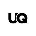 Letter U and Q, UQ logo design template. Minimal monogram initial based logotype