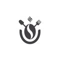 Letter u smile coffee shop food restaurant symbol logo vector