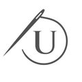 Letter U Tailor Logo, Needle and Thread Logotype for Garment, Embroider, Textile, Fashion, Cloth, Fabric