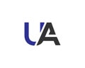 Letter UA Logo Modern Design