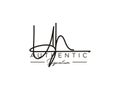 Letter UH Signature Logo Template Vector