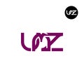 Letter UMZ Monogram Logo Design Royalty Free Stock Photo