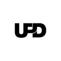 Letter UPD simple monogram logo icon design. Royalty Free Stock Photo