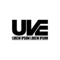 Letter UVE simple monogram logo icon design. Royalty Free Stock Photo