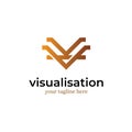 Letter V Anagram Logo. Visual Design Template Inspiration - Vector