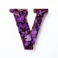 Violet Wood Letter V: Naturalistic Portraiture And Colorful Woodcarvings