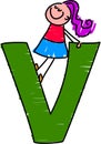 Letter V girl