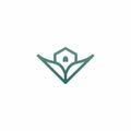 Letter V Leaf Home logo. Eco Friendly house logo Royalty Free Stock Photo