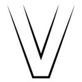 Letter v logo, icon up victory alphabet, v logo, emblem