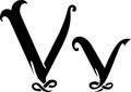 Letter V Monogram Royalty Free Stock Photo