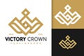 Letter V Royal Crown Logo Design, brand identity logos vector, modern logo, Logo Designs Vector Illustration Template Royalty Free Stock Photo