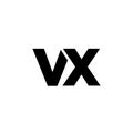 Letter V and X, VX logo design template. Minimal monogram initial based logotype