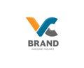 Letter VC logo design vector Royalty Free Stock Photo