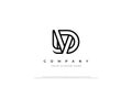 Letter VD or DV Logo Design