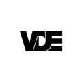 Letter VDE simple monogram logo icon design. Royalty Free Stock Photo
