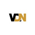 Letter VDN simple monogram logo icon design.