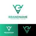 Letter VE Monogram Logo, suitable for business with VE or EV initials