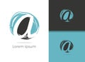 A letter logo design, letter A in circle vector icon. Royalty Free Stock Photo