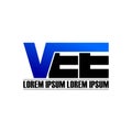 Letter VEE simple monogram logo icon design. Royalty Free Stock Photo